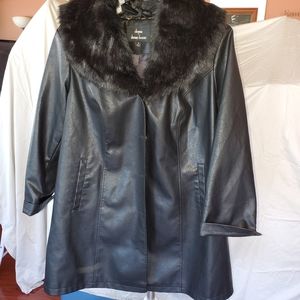 Dennis Basso leather coat